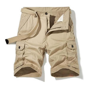 Shorts cargo pour homme de qualité supérieure, légers, à séchage rapide, multi-poches, 100% coton, tissu uni, logo personnalisé - Product Image 1