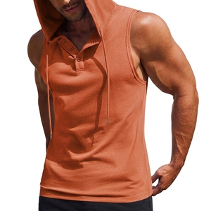 Mens 100 Percent Cotton Lightweight <b>Hoodie</b> Summer Pullover <b>Hoodie</b> <b>Plain</b> Solid Woven Casual Gym <b>Hoodie</b> Breathable Button Neck Hoo - Product Image 4