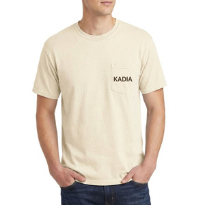 Camiseta de Hombre 2026 al por Mayor con Logotipo Personalizado, 100% Algodón, 220g, Hombros Caídos, Bolsillo, Estilo Urbano, Fabricante Sialkot - Product Image 1