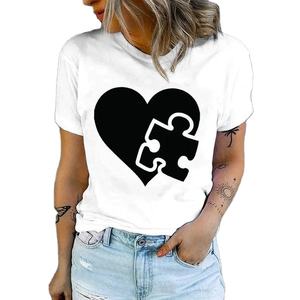 T-shirt pour femmes fabriqué en usine professionnelle, vêtements décontractés d'été, uni, vierge, impression personnalisée, chemises de créateur haut de gamme pour femmes - Product Image 3