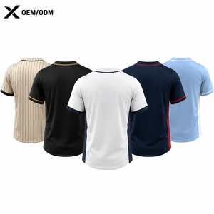 Maillots de baseball personnalisés X Sports City à deux boutons, 100 % polyester, vente chaude, fabricant direct, respirants, tendance - Product Image 3