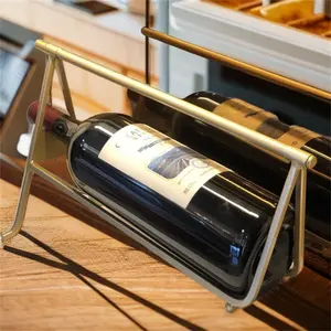 Soporte para Botellas de Vino de Metal Hecho a Mano de Calidad de Exportación, Elegante Soporte para Botellas para Cocina, Soporte para Botellas de Metal Hecho a Mano de Primera Calidad - Product Image 3