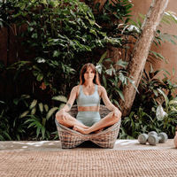 Chaise de méditation artisanale à prix avantageux, en rotin naturel, chaise de jardin en osier tressé pour la pratique du yoga