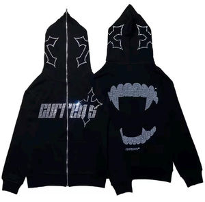 Sudaderas con Pedrería, Fabricante OEM, Sudadera de Felpa de Algodón con Diseño de Piedras Brillantes, Personalización de Marca Disponible - Product Image 1