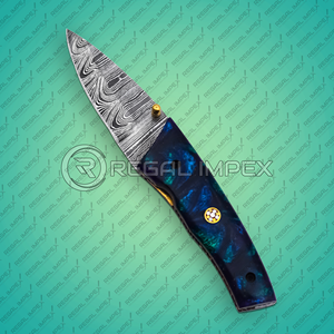 Handmade Carbon Steel Drop Point Industrial Grade Folding Knife Wooden Handle EDC <b>Tool</b> Pocket <b>Camping</b> Carving Gift for Men Regal - Product Image 5