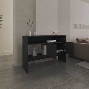 <b>Black</b> 31.8\" H <b>Console</b> Table with 2 Doors and 3 Shelves - Product Image 6