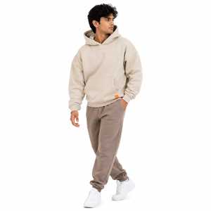 Sudadera con Capucha Oversize Unisex Beige de GYM ACTIVE ENTERPRISES, Personalizable, Antiarrugas, de Forro Polar, Estilo Urbano - Product Image 6