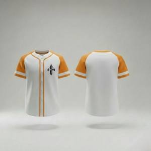 Maillot de baseball pour homme de haute qualité, respirant, séchage rapide, impression numérique, 100% polyester, col en V, manches courtes - Product Image 1