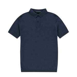 Polo de Manga Corta Azul Brillante para Hombre, de Lana Merino, Transpirable, Polo Masculino Más Vendido - Product Image 3