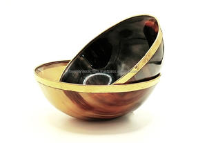 Elegante tazón de cuerno para servir para ocasiones especiales Impresione a sus invitados con este centro de mesa único de ágata India - Product Image 2