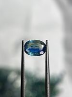 Kyanite naturelle bio-couleur, pierre précieuse ovale facettée d'Afrique pour la fabrication de bijoux