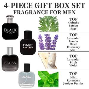 Set de 4 Piezas de Agua de Colonia para Hombre de Larga Duración, 1 Onza Líquida/Botella, 4 Fragancias Diferentes, Regalo para Vacaciones, Citas y Uso Diario - Product Image 4