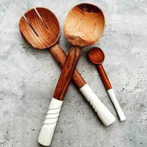 Utensilios para Ensaladas Hechos a Mano, Ecológicos, Aptos para Lavavajillas, para Cocina Casera, Hechos en India - Product Image 6