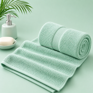 400 GSM Cotton Bath Towels Hospital Quality Thick Feel Lightweight Quick Dry Fabric OEM Private <b>Label</b> Manufacturer Supplier - Product Image 6