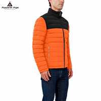 Vestes d'hiver de luxe de haute qualité pour hommes, col montant, logo personnalisé, noires unies, coupe carrée, zippées, épaisses, style streetwear, effet brillant, effet bulle
