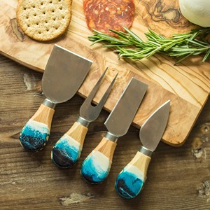 Stainless Steel <b>Cheese</b> <b>Knife</b> <b>Set</b> With Wood Handles Durable Serving Tools For Gourmet <b>Cheese</b> Platter - Product Image 6