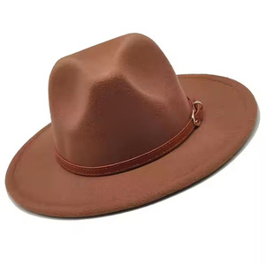 Nouveau design, chapeaux Fedora en feutre et cuir unisexe, fournisseur direct d'usine, sur mesure, ajustables, couleur et taille personnalisées, logo personnalisé - Product Image 1