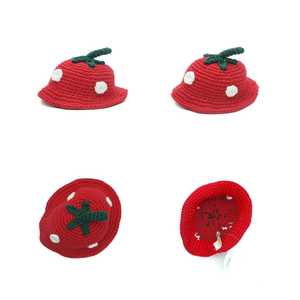 Peluche Lapin Valerie au Crochet de Qualité Export, Costume Fraise Fait Main en Coton, Jouet pour Filles et Enfants, Cadeau de Thanksgiving d'Indonésie - Product Image 2