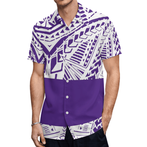 Drop Shipping Melanesia Aloha <b>Hawaiian</b> <b>Shirt</b> Custom Polynesian Tribal Men <b>Shirts</b> Loose Casual Button Plus Size Anti-Wrinkle ODM - Product Image 2
