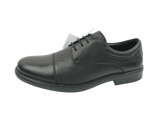 Zapatos Oxford de PU Negros para Hombre, con Punta Redonda, Cordones, Antideslizantes, Formales, con Suela de Goma Acolchada, para Oficina, Carrera, Todas las Temporadas - Product Image 3