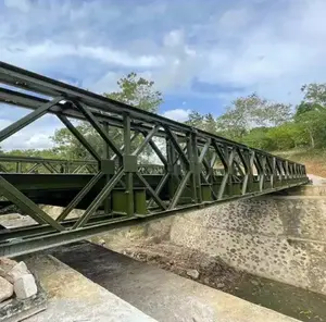 Puente de Acero Bailey duradero prefabricado de larga vida útil