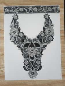 Motifs de broderie exquis pour encolures, patchs, designs personnalisés, tailles variées, tissu non-tissé, vente en gros, dentelle Honey, textiles de maison pour - Product Image 5