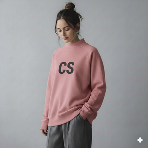 Sudadera Holgada de Cuello Alto para Mujer, Mezcla de Algodón, Estilo Casual Urbano, Fabricación de Marca Privada - Product Image 1