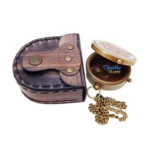 Boussole de travail de poche en laiton de haute qualité Couples cadeau d'anniversaire boussole gravée Confirmation cadeau article avec prix de gros - Product Image 3