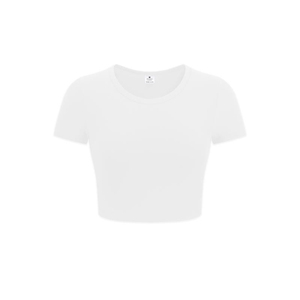 Haut court respirant pour femme, imprimé par transfert thermique, 95 % coton, 5 % élasthanne, 180 GSM, coupe facile - Product Image 3