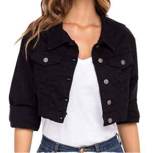 Ladies Autumn Summer Outdoor Waterproof Windproof Breathable Short Style <b>Crop</b> <b>Denim</b> <b>Jackets</b> Plus Size - Product Image 5