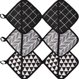 100% Cotton Linen Heat Resistant Oven Mitt & <b>Pot</b> <b>Holder</b> Custom Logo OEM Wholesale - Product Image 3