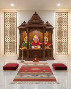 Tapis en coton tissé à la main, motif floral moderne, réversible, lavable en machine, à poils longs, pour la maison, les voyages, le camping, les pique-niques - Product Image 1