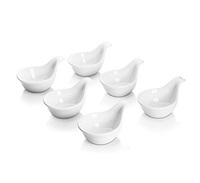 Mini coupelles à sauce en porcelaine empilables, pots à pinces et bols de dégustation de tapas blancs pour la restauration moderne