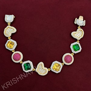 สร้อยข้อมือเพชรแล็บเงินแท้ 925 สีสันสดใส สไตล์คนดัง เครื่องประดับหรูหรา ของขวัญ สร้อยเทนนิส งานแต่งงาน งานเลี้ยง สร้อยข้อมือโดดเด่น สง่างาม - Product Image 2