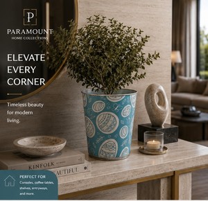 Modern Design Eco-Friendly Vintage Iron Powder Coated Circular Planter Pot Handmade for Home and Garden <b>Decoration</b> - Product Image 1