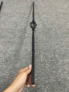 EFS Single Knuckle Iron Baluster 1/2x1/2x44 Black Powder Coated Stair Railings - Product Image 2