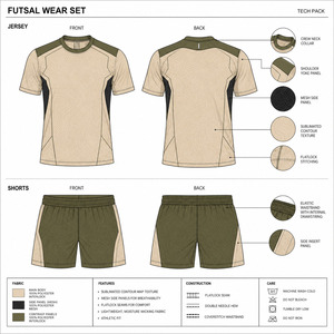 Set Personalizzato di Maglie da Calcio Kaki con Motivo Topografico, Asciugatura Rapida, Abbigliamento da Futsal, <span class=keywords><strong>Kit</strong></span> Uniforme da Calcio Maschile - Product Image 6