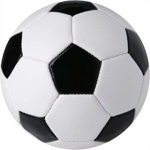 Ballon de football classique noir et blanc à motif uni - Product Image 4