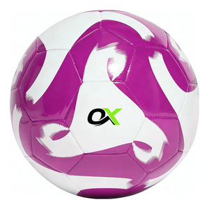 Ballon de football en cuir PU cousu à la machine Oxva Industries, taille 5, durable, personnalisable avec votre logo pour l'entraînement - Product Image 3