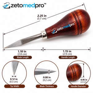 C.S. Osborne Fid Awl Herramienta de costura de cuero de acero inoxidable de 2.25 pulgadas para perforar, marcar, sartelería y reparación. - Product Image 3
