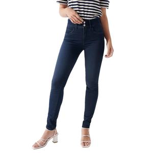Service OEM de haute qualité Jeans en coton de qualité supérieure pour femmes Couleur personnalisée Design décontracté Taille moyenne Prix bon marché Vente en gros Nouveau produit - Product Image 2