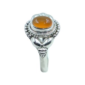Anillo de Piedra Preciosa Cornalina Naranja Natural, Plata de Ley 925, Anillo Hecho a Mano, Anillo de Diseño Vintage para Mujer, Joyería - Product Image 1