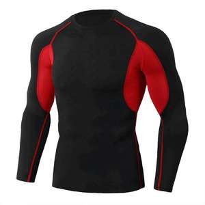 Wholesale <b>Men</b> 100% Polyester Breathable Athletic <b>Compression</b> <b>Shirt</b> Custom <b>Men</b> Gym Blank Long Sleeve T <b>Shirt</b> - Product Image 1