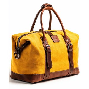Canvas Fashion Outdoor Lightweight <b>Duffel</b> <b>Bags</b> With Leather Handles And Buckles Weekender Style Zipper Closure Travel Durable - Product Image 4