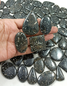 Cabochons Galaxie Étoilée Noire Personnalisables de Haute Qualité, Cristaux Naturels Premium à Dos Plat, Vente en Gros pour la Personnalisation de Bijoux - Product Image 5