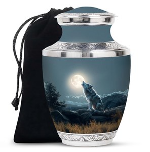 Urnas Conmemorativas Night Wolf para Cenizas Humanas, Urna Decorativa para Cenizas, Urna Funeraria para Adultos, Urna Conmemorativa Personalizada - Product Image 3