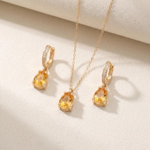 เครื่องประดับเงินแท้ 925 ขายส่ง เครื่องประดับผู้หญิง ชุดสร้อยคอและต่างหู สร้อยคอ ต่างหู ชุดเครื่องประดับเจ้าสาวเงินแท้ 925 - Product Image 3