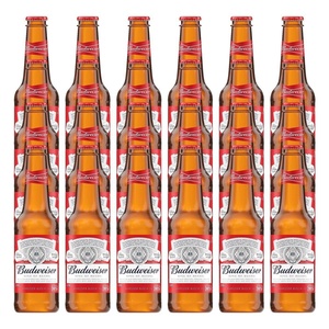 Cerveza Lager Budweiser, 24 Botellas, Sabor Original, Calidad Premium, Bebida Lager Importada, Caja de Cerveza Clásica para Bares y Supermercados - Product Image 5
