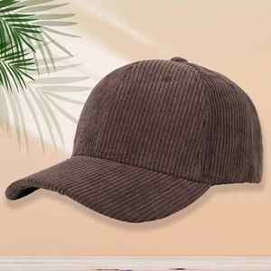 Gorra de Béisbol de Pana para Hombre y Mujer, Otoño-Invierno, con Bordado de Logotipo Personalizado, Estilo Retro Japonés, Color Sólido, Visera Curva, 6 Paneles, Casual, para Parejas - Product Image 3