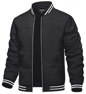 Blouson Bomber Homme Décontracté et Élégant avec Poches, Imperméable, Léger, Poignets Côtelés, Taille Personnalisée, Fabrication OEM Directe Usine, Faible MOQ - Product Image 2